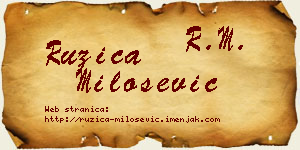 Ružica Milošević vizit kartica